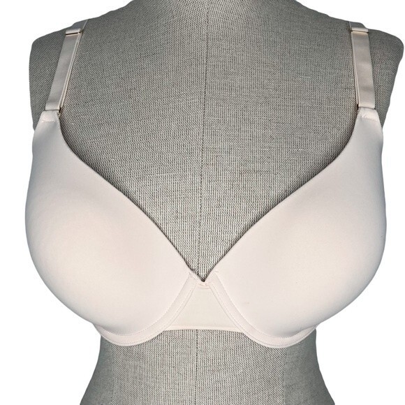 LIVELY The T-Shirt Bra sz 36DD * Cream Colored Convertible Racerback Lace Detail - Picture 1 of 10